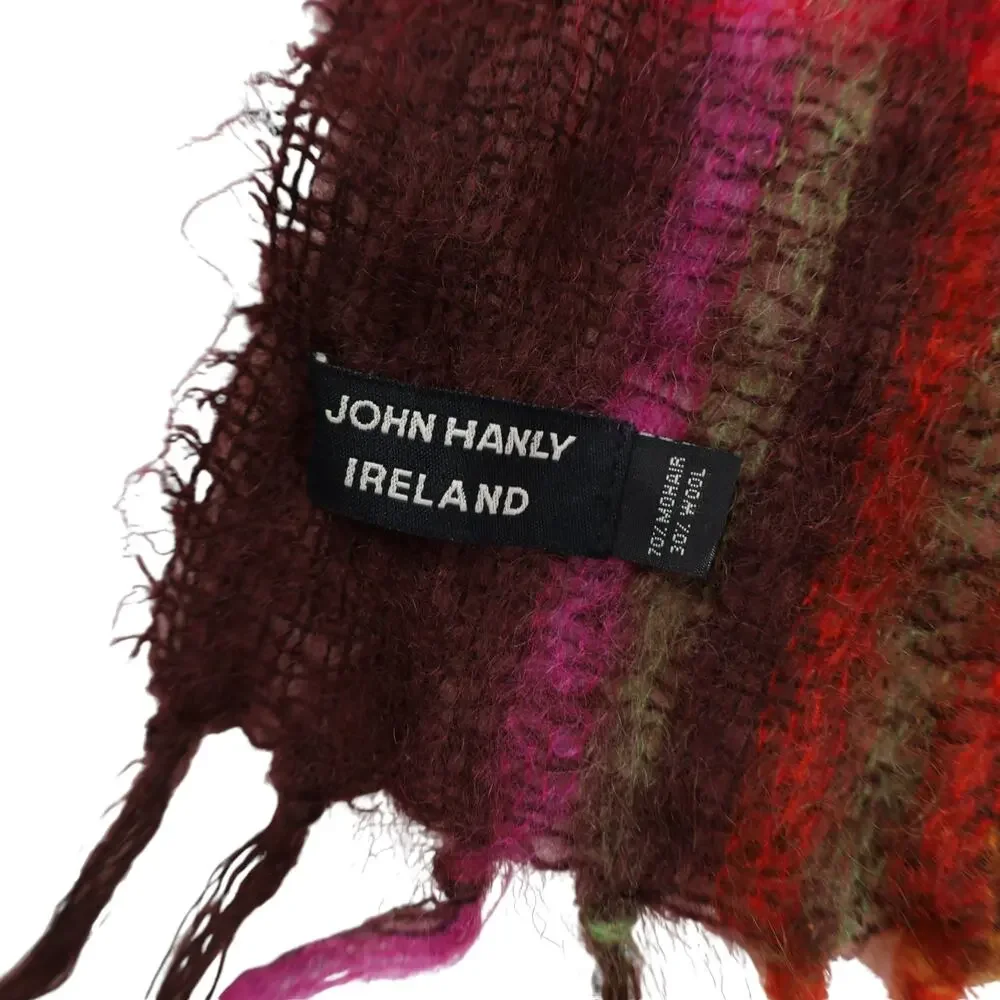 Vintage John Hanly Ireland Mohair Wool Blend Scarf